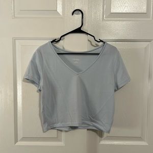 Cropped Baby Blue Tee